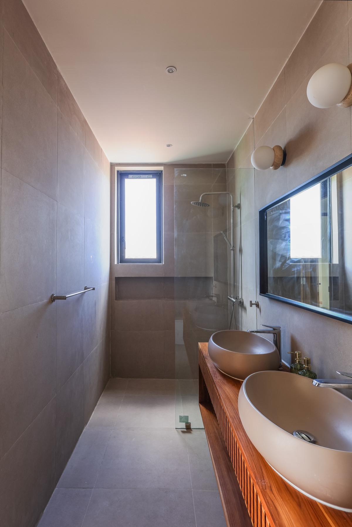 Bathroom with double basins